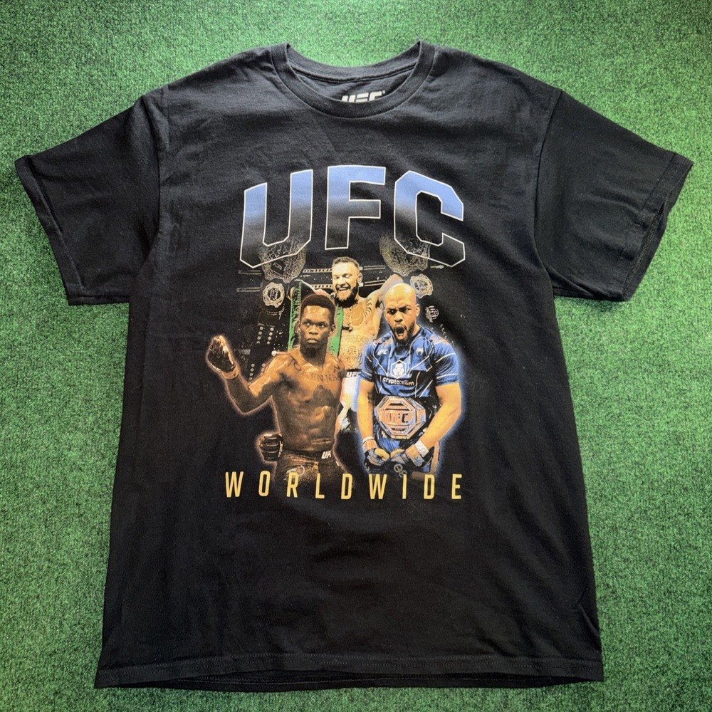 Official UFC Worldwide Men's T Shirt Size L Men Chimaev, Jones, and McGregor New